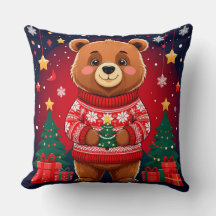 Ours mignon en pull de Noël