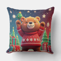 Ours mignon en pull de Noël