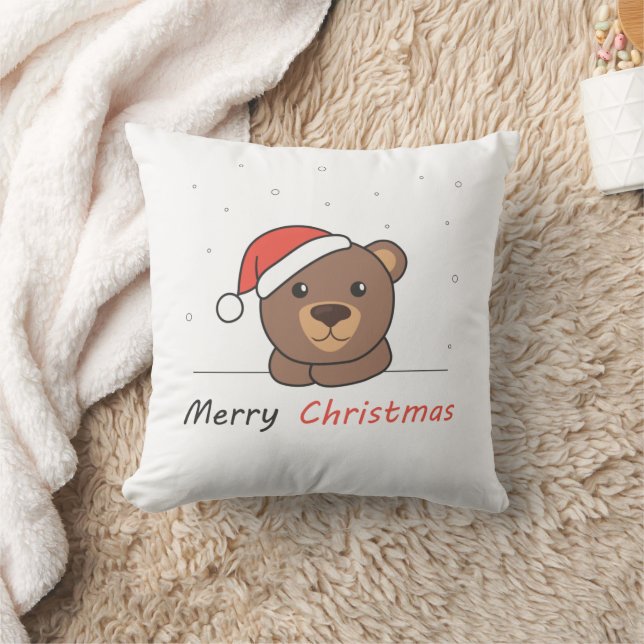 Coussin Ours Noël Neige Hiver Animaux Ours (Couverture)
