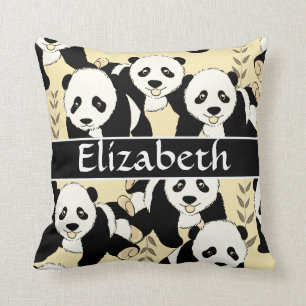 Coussin Ours panda graphiques pour personnaliser