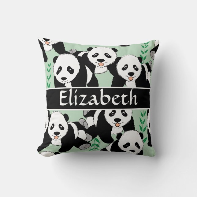 Coussin Ours panda graphiques pour personnaliser (Recto)