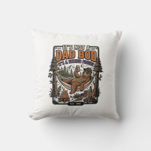 Coussin Ours Papa Drôle de Corps Camping T-Shirt Figure de