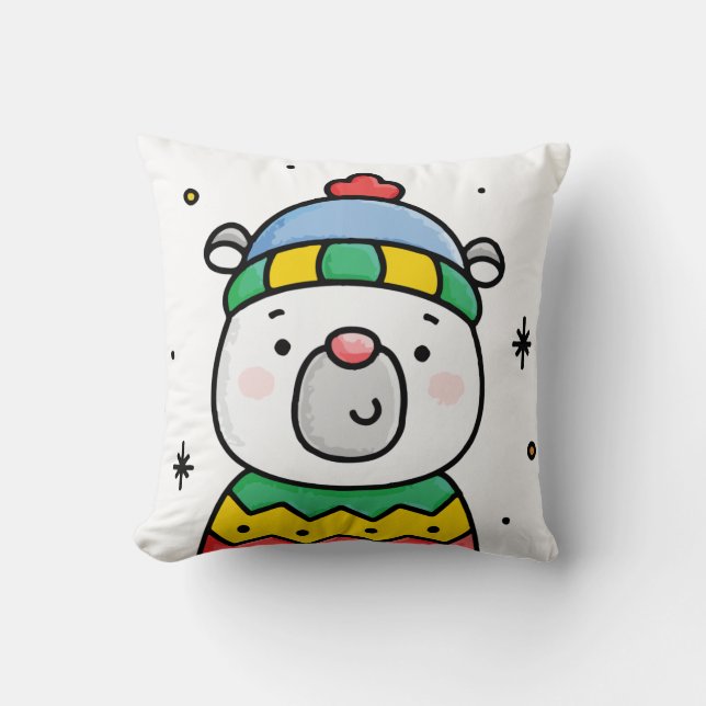 Coussin Ours polaire (Recto)