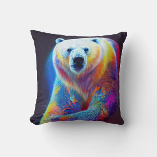 Coussin Ours polaire découverte d'animaux Aventure Nature