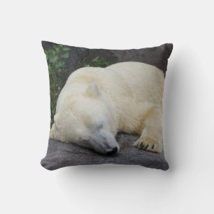 Coussin Ours polaire dormant