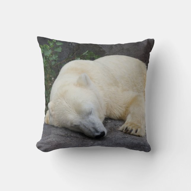 Coussin Ours polaire dormant (Recto)