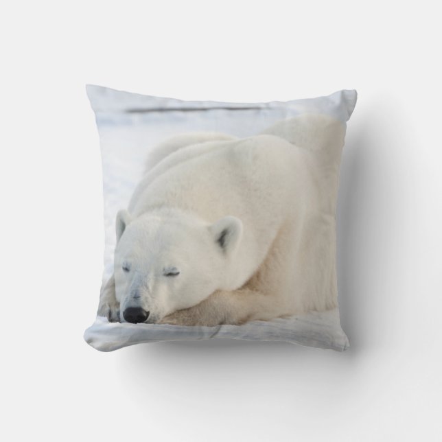 Coussin Ours polaire en hiver (Recto)