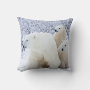 Coussin Ours polaires et deux oursons