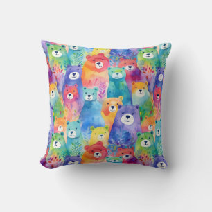 Coussin Ours vibrants