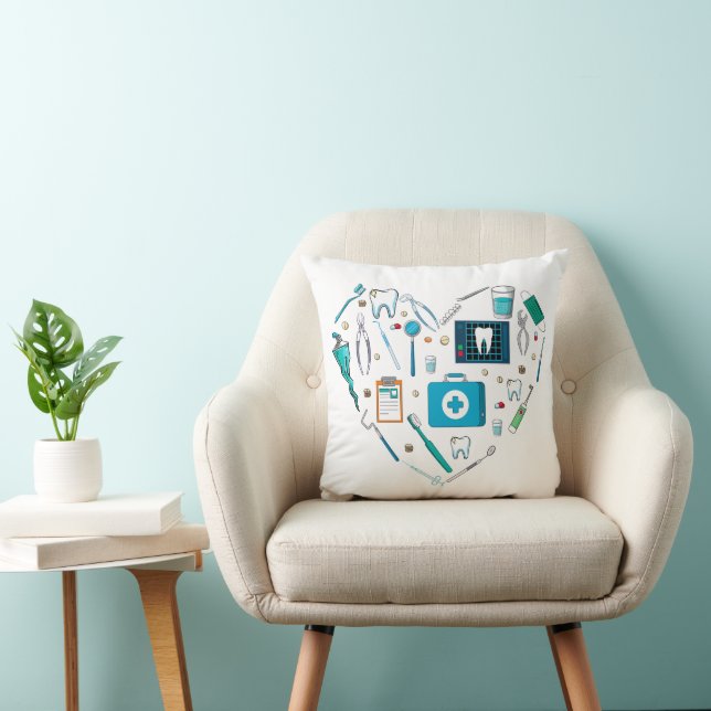 Coussin Outil dentaire amusant Coeur (Chaise)
