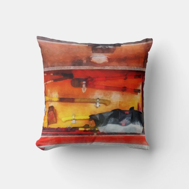 Coussin Outils de métier des pompiers (Recto)
