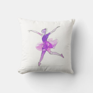 Coussin Outline Strot Dancing Purple Ballerina Studio