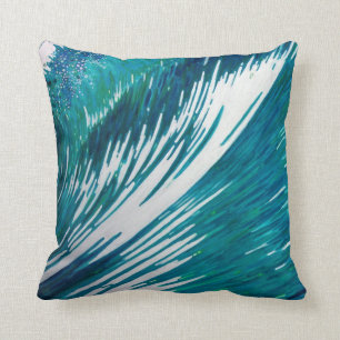 Coussin ouvrier de décor de vague ; Beaucoup de