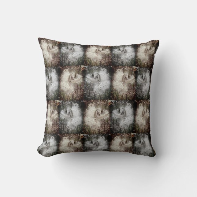 Coussin Ouvrir les pots d'algues | Graines avec soie | Fil (Recto)