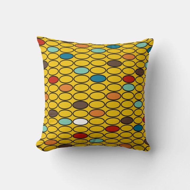 Coussin Ovales d'or des années 1970 (Recto)