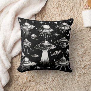 Coussin OVNI et soucoupes volantes Sci Fi