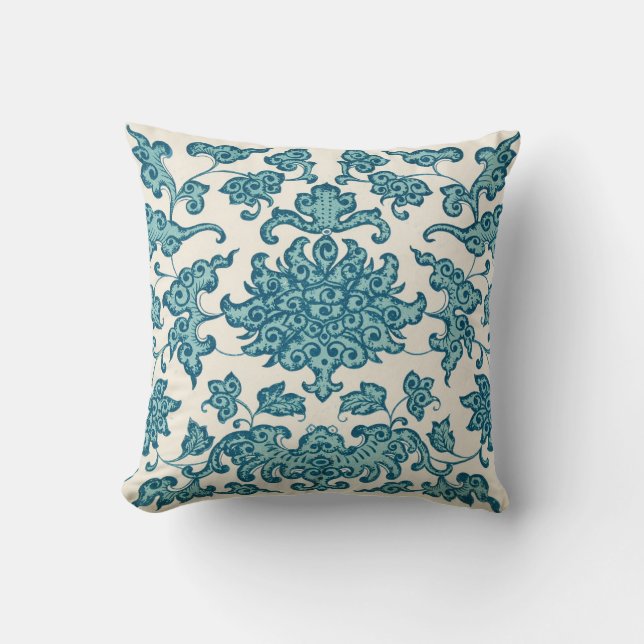 Coussin Owen Jones Ex de Chinese Ornament, Blue-Green (Recto)