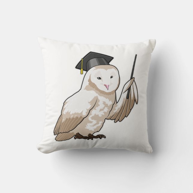 Coussin Owl as Teacher with Pointer (Recto)