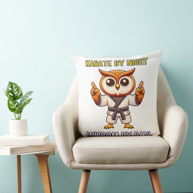 Coussin Owl Karate Sport Arts martiaux (Chaise)