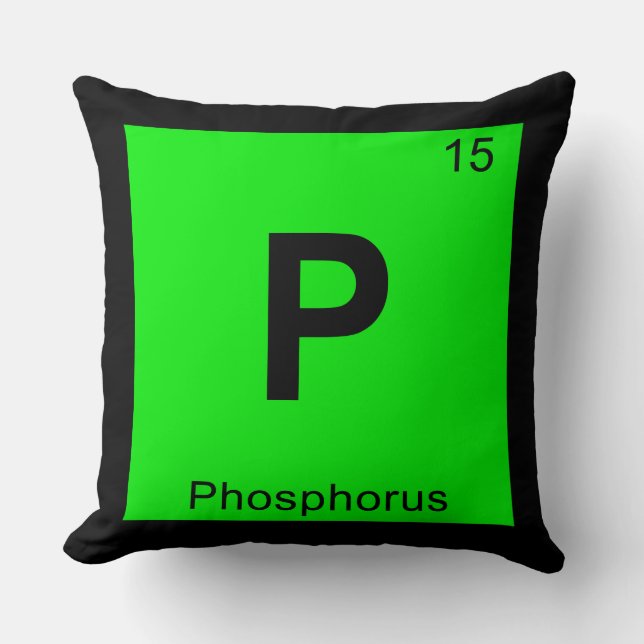 Coussin P - Chimie du Phosphore Symbole du Tableau Périodi (Recto)