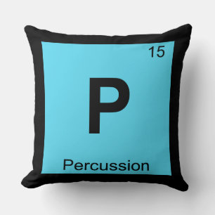 Coussin P - Chimie Percussion Symbole du tableau périodiqu