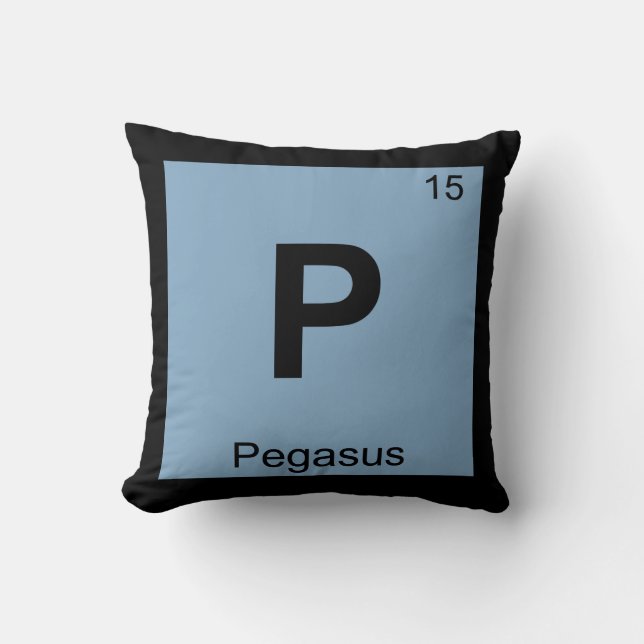 Coussin P - Pégase Chimie Grecque Symbole du tableau pério (Recto)
