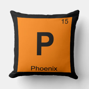 Coussin P - Symbole du tableau périodique de la chimie de 