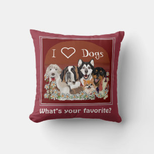 Coussin Pack Club de chien de personnalisation de texte