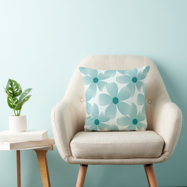 Coussin Padrão floral verde. (Chaise)