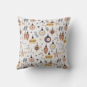 Coussin Page de Noël moderne colorée Bordure