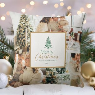 Coussin Pagode verte Arbre de Noël 3-Photo Jeu d'oreiller