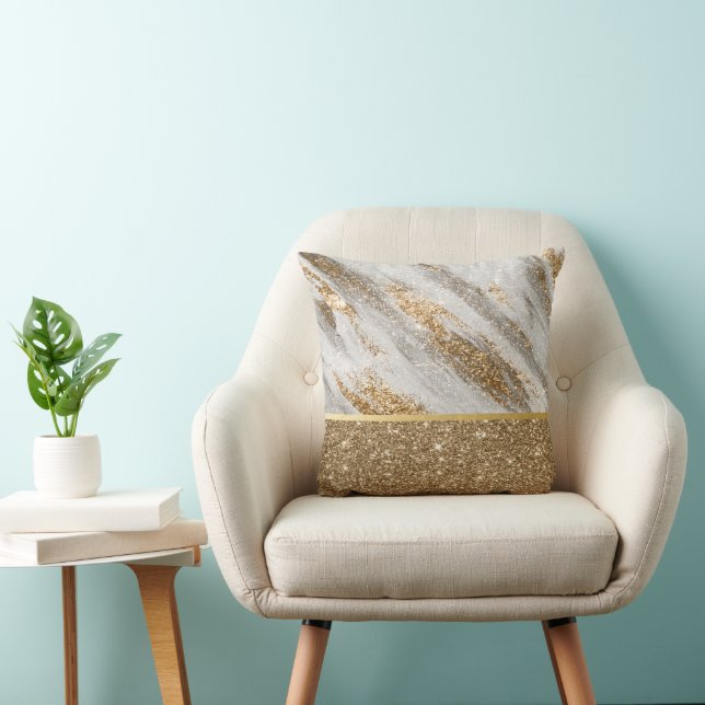 Coussin Pailleté or élégant et stylé   (Chaise)