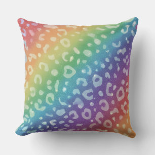 Coussin Paillettes Féminines Fausse   Imprimé Léopard Arc-