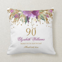 Paillettes Florales Étincelantes Améthyste 90e Ann