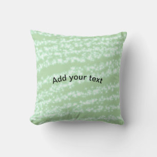Coussin Paillettes pastel vert scintillement nom texte boh