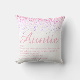 Coussin Paillettes Rose Féminin Tante Élégante Définition