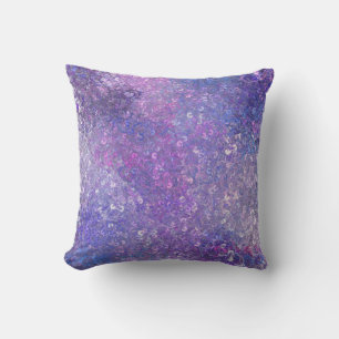 Coussin Paillettes roses et violettes brillantes