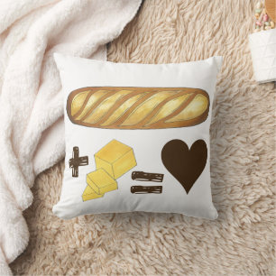 Coussin Pain d'appariement classique + Beurre = Coeur d'am