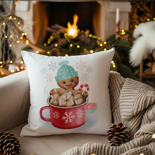 Coussin Pain d'épices Cookie Chocolat chaud Noël Jeu P