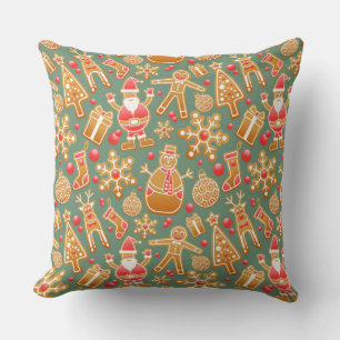 Coussin pain d'épices de Noël père Noël