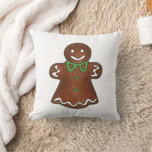 Coussin Pain d'épices Lady Femme Noël Cookie Holiday