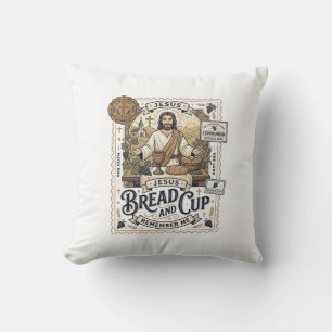 Coussin Pain Et Coupe Jésus Communion Foi Chrétienne Vint