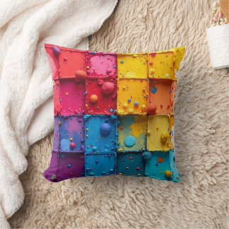 Coussin Paint Block Throw Pillow