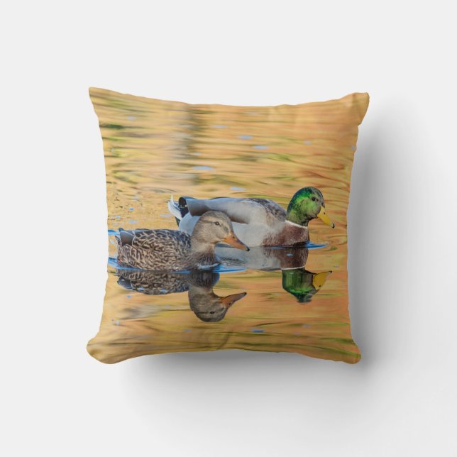 Coussin Paire de Mallards (Recto)