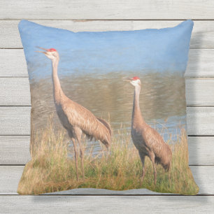 Coussin Paires de grues de Sandhill