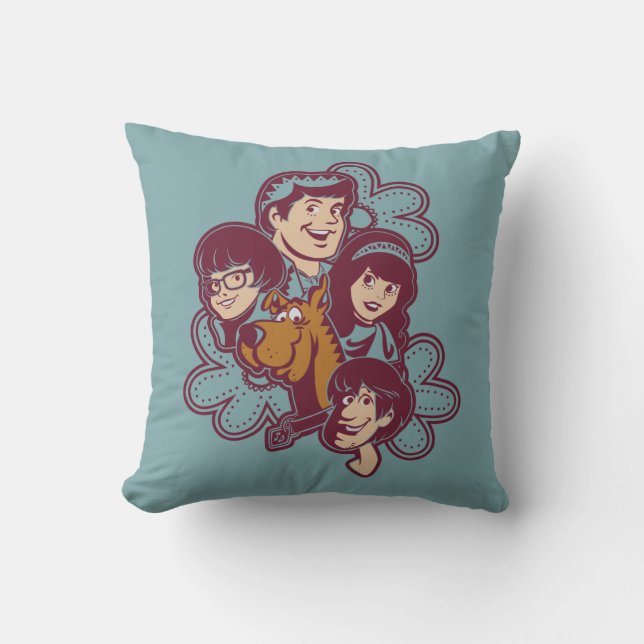 Coussin Paisely Flower Scooby-Doo et le Gang (Recto)