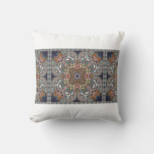 Coussin Paisley bandanna fleurie traditionnelle ornemental