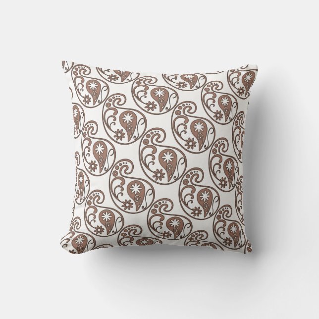 Coussin Paisley Brown (Recto)