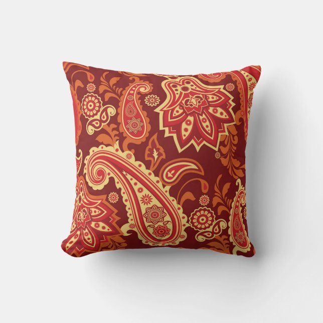 Coussin Paisley, fleurs : motif sans couture décorative (Recto)