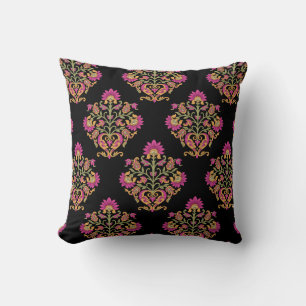 Coussin Paisley floral moghol, design sans soudure.